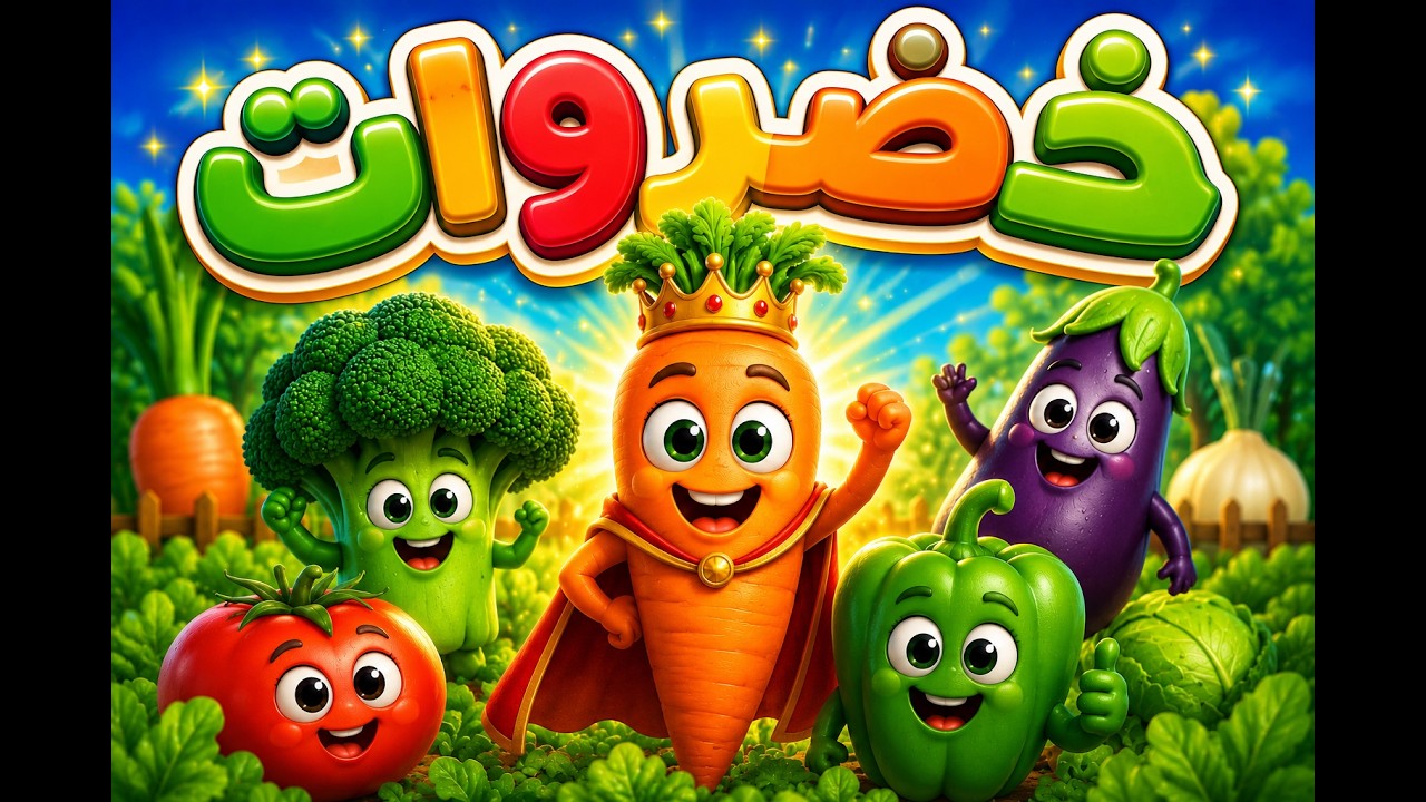 تعلم أسماء الخضروات للأطفال 🌽🥕🥦 | فيديو تعليمي ممتع بالعربي |  vegetables song in arabic