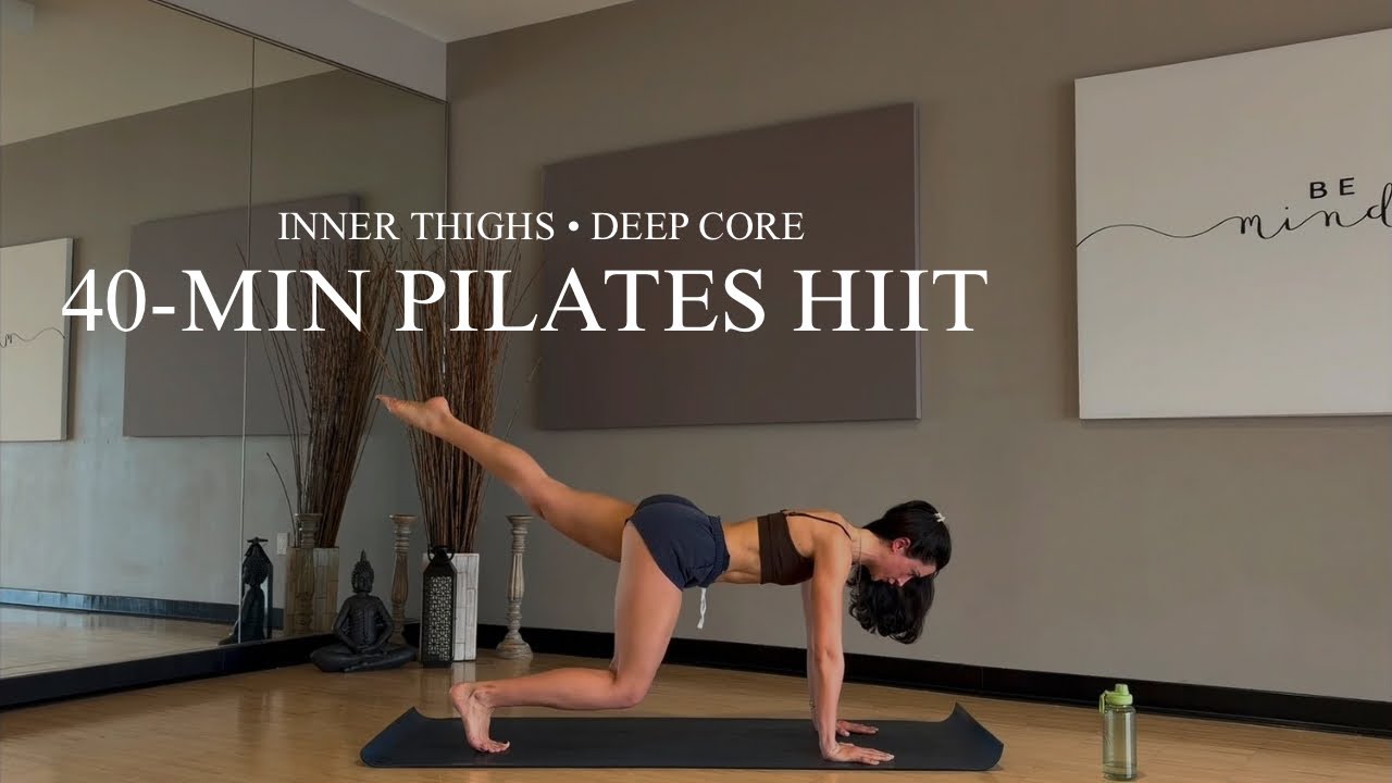 40-Min Pilates HIIT | Inner Thighs & Deep Core Focus (No Equipment)