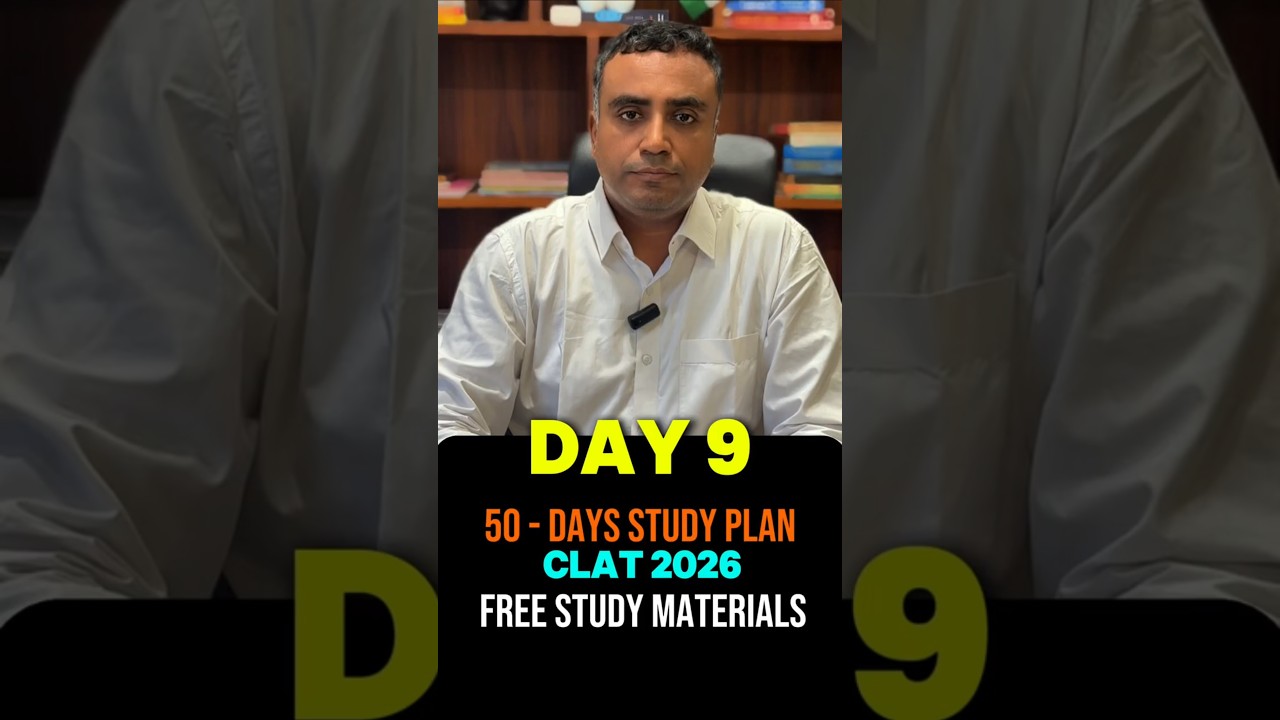 Day 9 of 50-Days Study Plan for crack clat 2026 