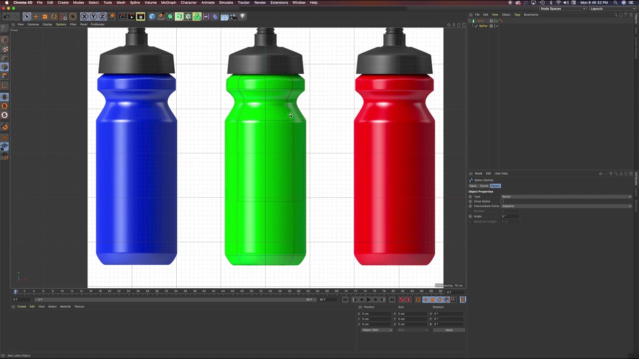 Modeling a Water Bottle in Cinema 4D