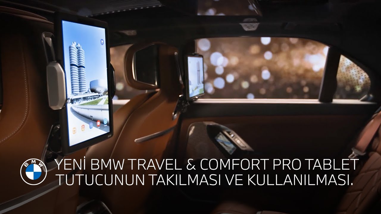 YENİ BMW TRAVEL & COMFORT PRO TABLET TUTUCUNUN TAKILMASI VE KULLANILMASI.