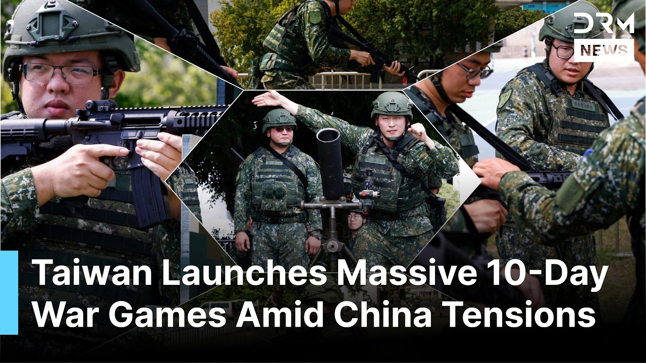 Taiwan Launches Massive 10-Day War Games Amid China Tensions | DRM News | AH1C