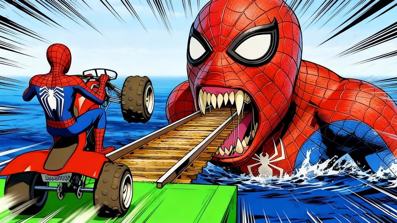 الرجل العنكبوت انقاذ باتمان Spider-Man Rescue batman vs iron man vs venom funny Game GTA 5 superhero