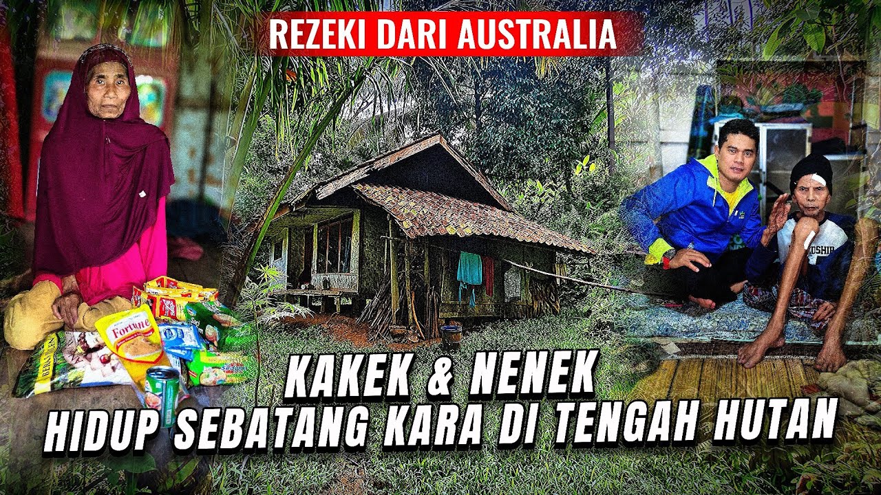 Berbagi Rezeki Untuk Kakek & Nenek Yang Hidup Sebatang Kara Tinggal Di Tengah Hutan.