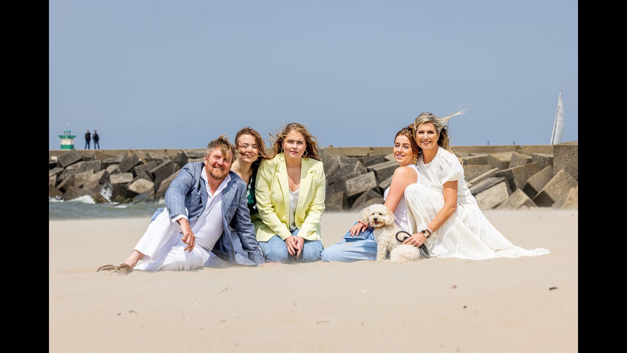 Dutch Royal Family photosession at the beach of Scheveningen