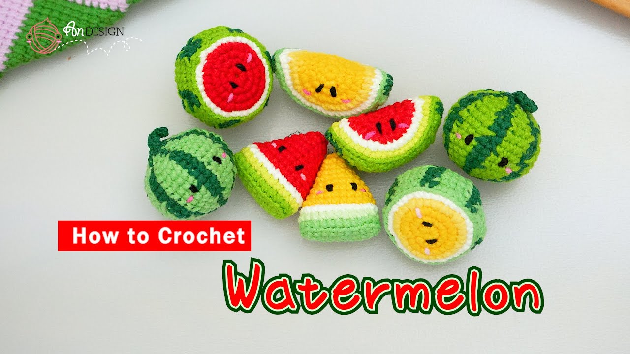 Crochet Watermelon Fruit Series Set 🍉 | Easy & Cute Amigurumi Tutorial