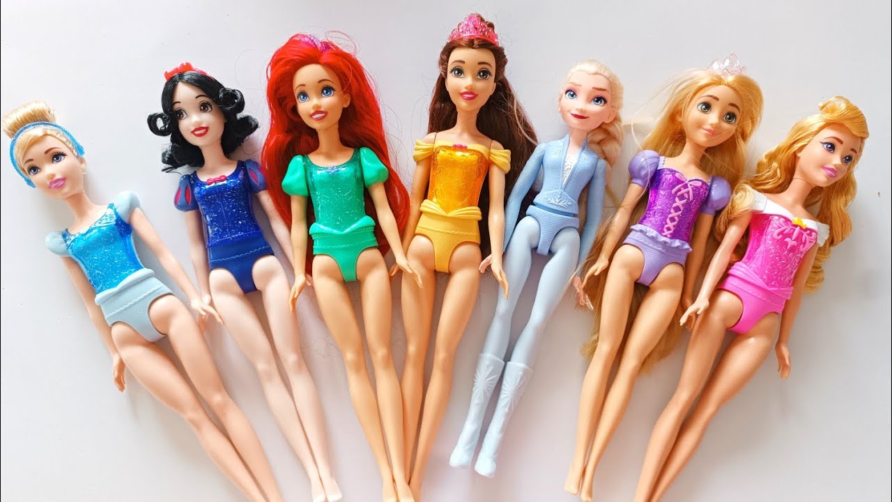 Disney Princess Doll Makeover ~ DIY Miniature Ideas for Barbie   Wig, Dress, Faceup, and More! DIY 