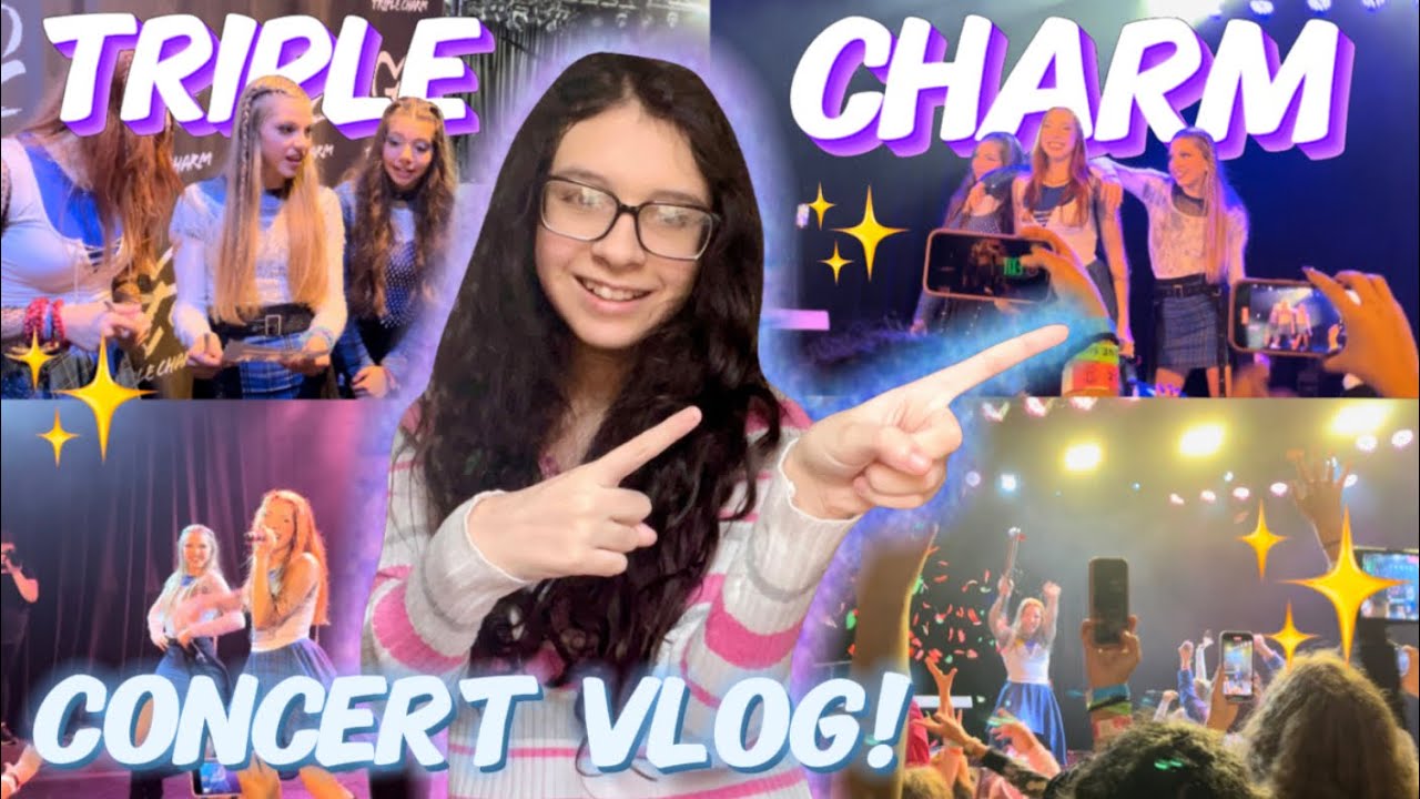 TRIPLE CHARM CONCERT VLOG!! INCLUDES MEET AND GREET!! 🎉🎤🪩| Sophie Correa