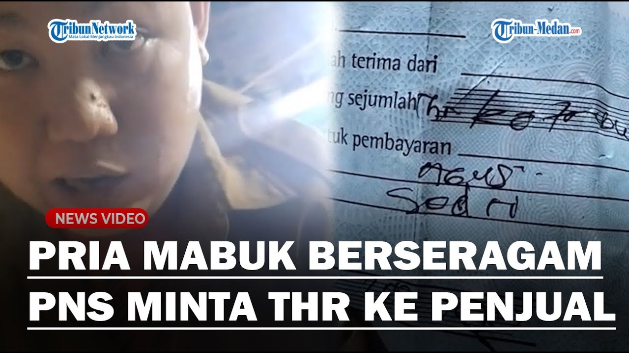 VIRAL! PRIA MABUK Berseragam ASN Palak Pedagang Modus Minta THR di Pasar Cibitung