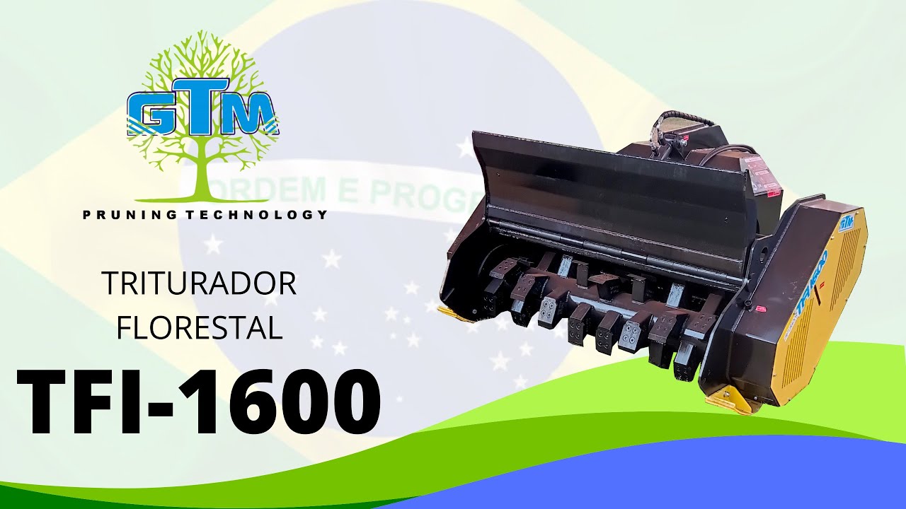 Triturador Florestal Intermediário TFI-1600. GTM Tecnologia em Poda