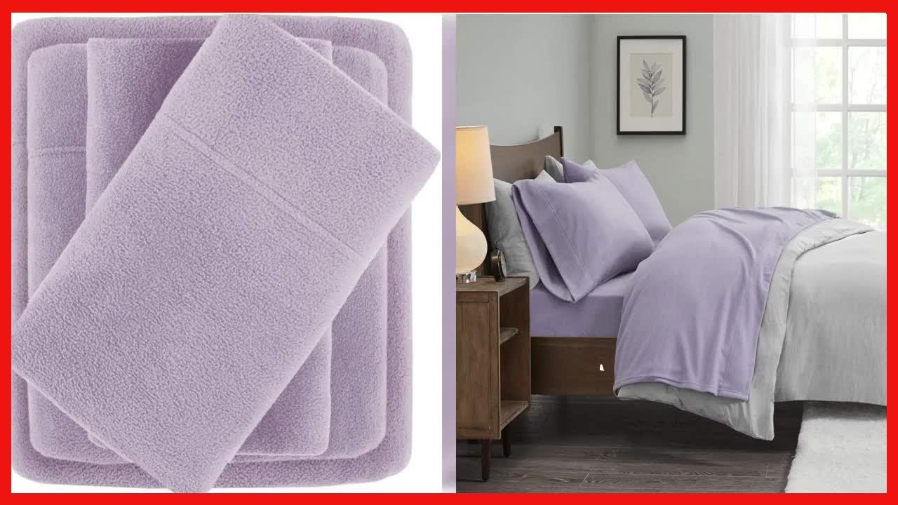 True North by Sleep Philosophy Micro Fleece Bed Sheet Set, Warm, Sheets with 14