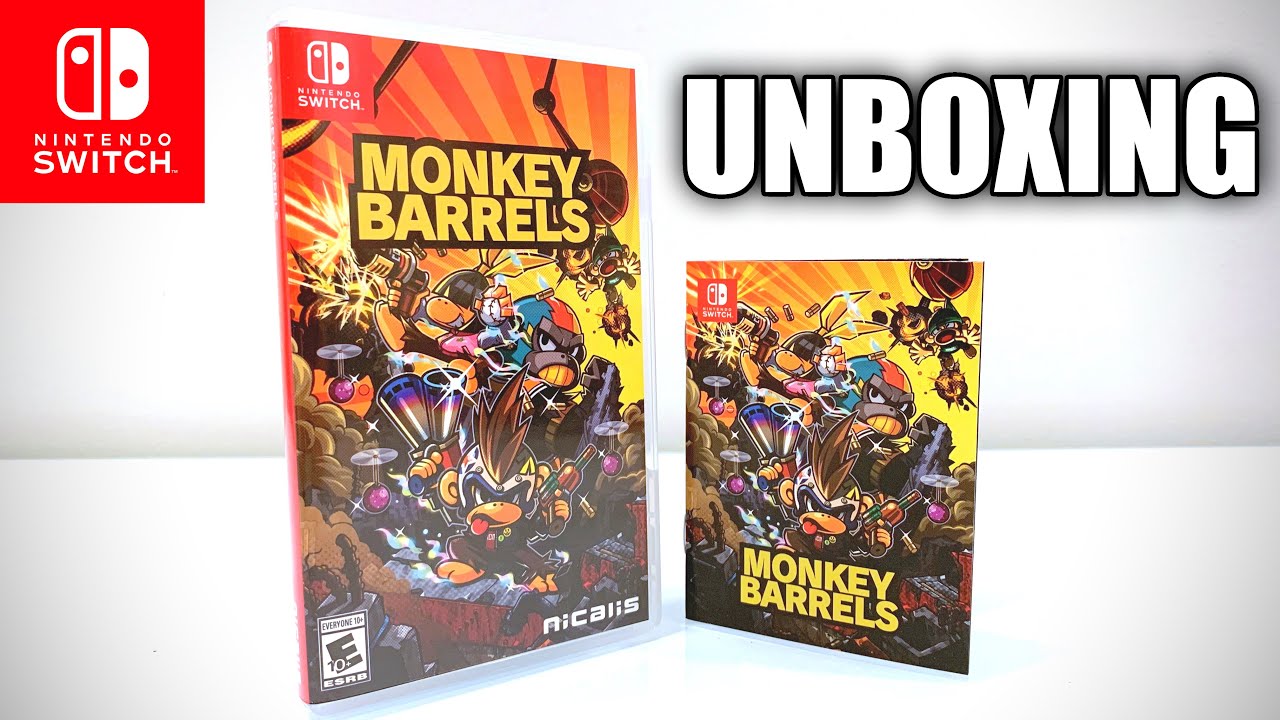 MONKEY BARRELS - Twin Stick Shooter for Nintendo Switch UNBOXING