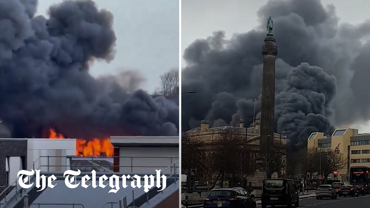Thick smoke engulfs Liverpool city centre with building in danger of collapse after huge fire