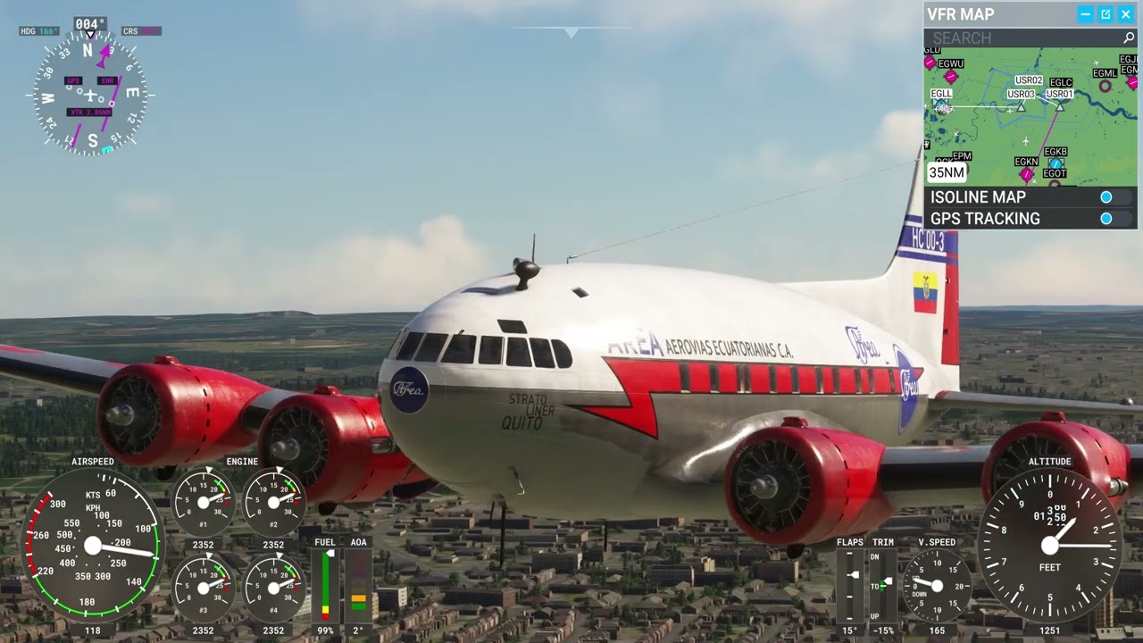 Gatwick (EGKK) - (Heathrow (EGGL) GB In Bad Weather Boeing 307 Stratoliner Pilot Peku