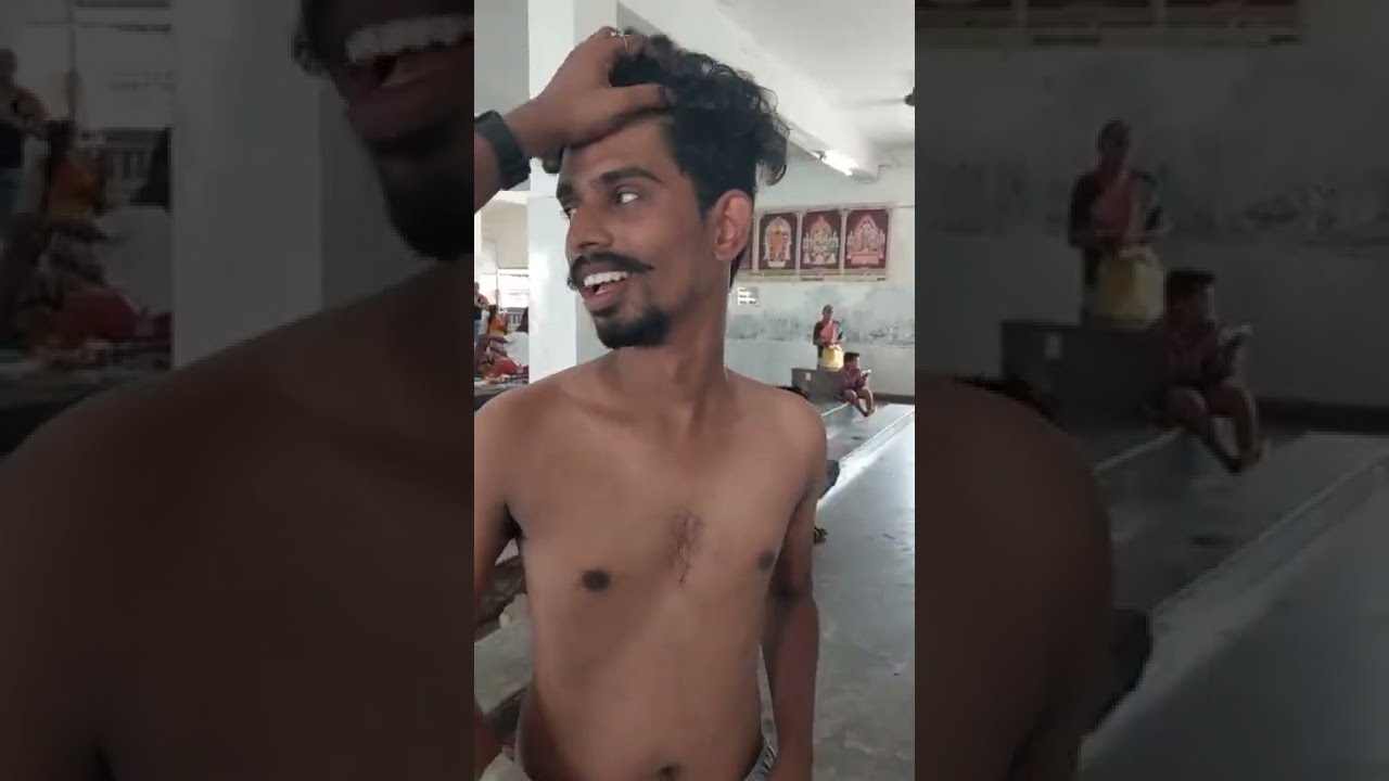 Indian men head shave serious 37