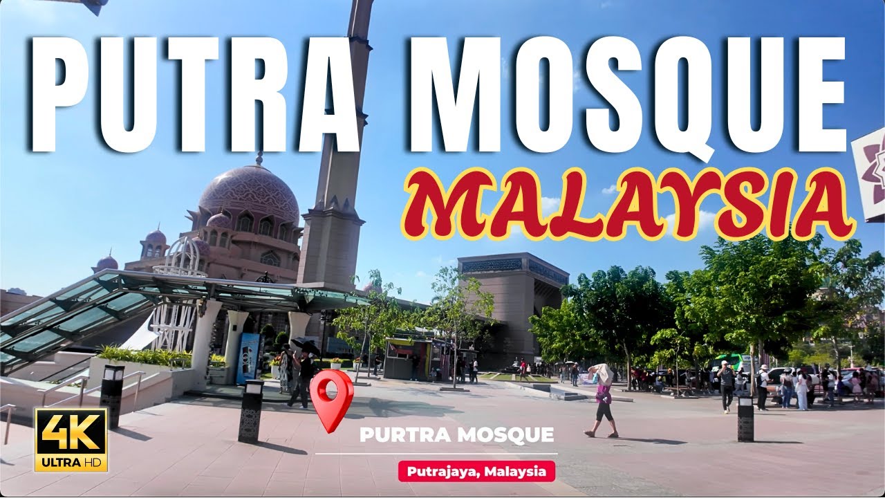 Putra Mosque Malaysia 🇲🇾 | The Iconic Pink Mosque of Putrajaya | Virtual walk | POV |