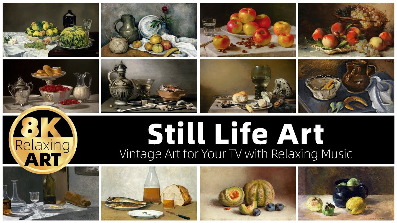 Vintage Art | Still Life Art Collection | Half an Hour of Relaxing 8K HD Video with Calming Music