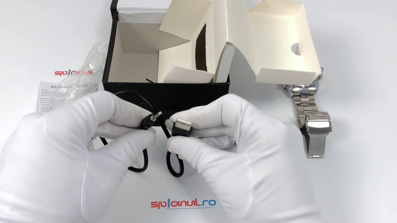 Unboxing Ceas spion cu camera ascunsa - 8GB Steel HD - Spionul.ro