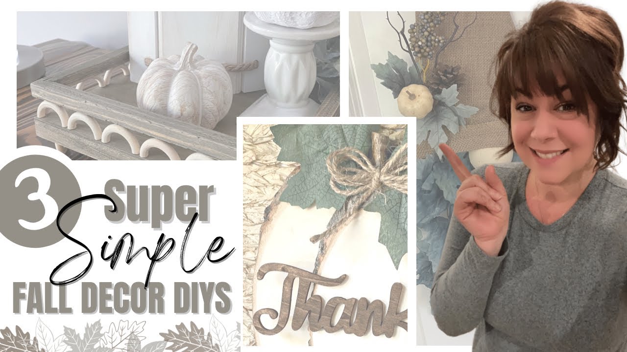 3 Super *SIMPLE* Fall Decor DIYs | Fall Gnome Wreath DIY
