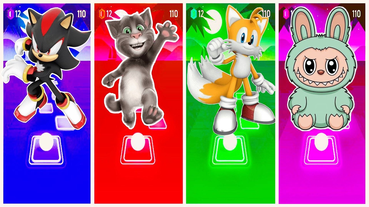 Sonic the Hedgehog 🆚 Talking Tom 🆚 Labubu 🆚 Tiles Hop EDM Rush