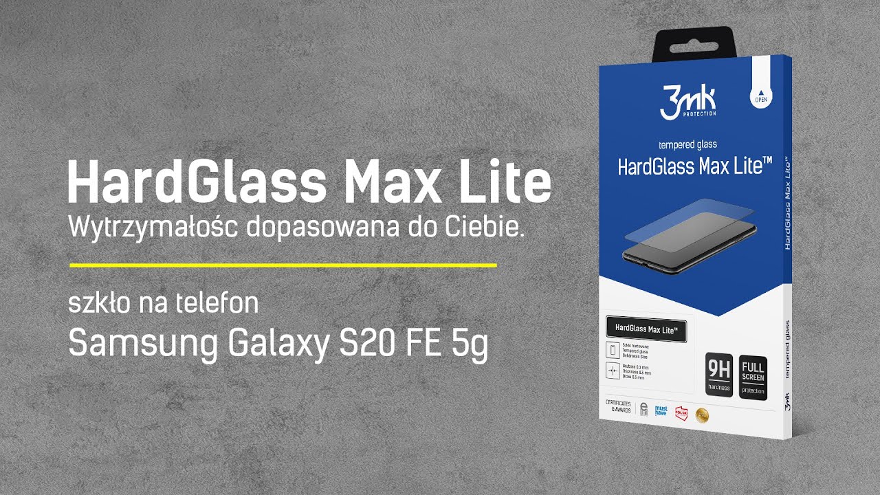 Szkło na telefon - szkło hartowane do Samsung Galaxy S20 FE. HardGlass Max Lite™ od 3mk Protection.