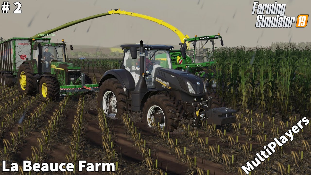 Real Hard Condition of Silage Harvesting│La Beauce│Multiplayer│FS 19│Timelapse#2