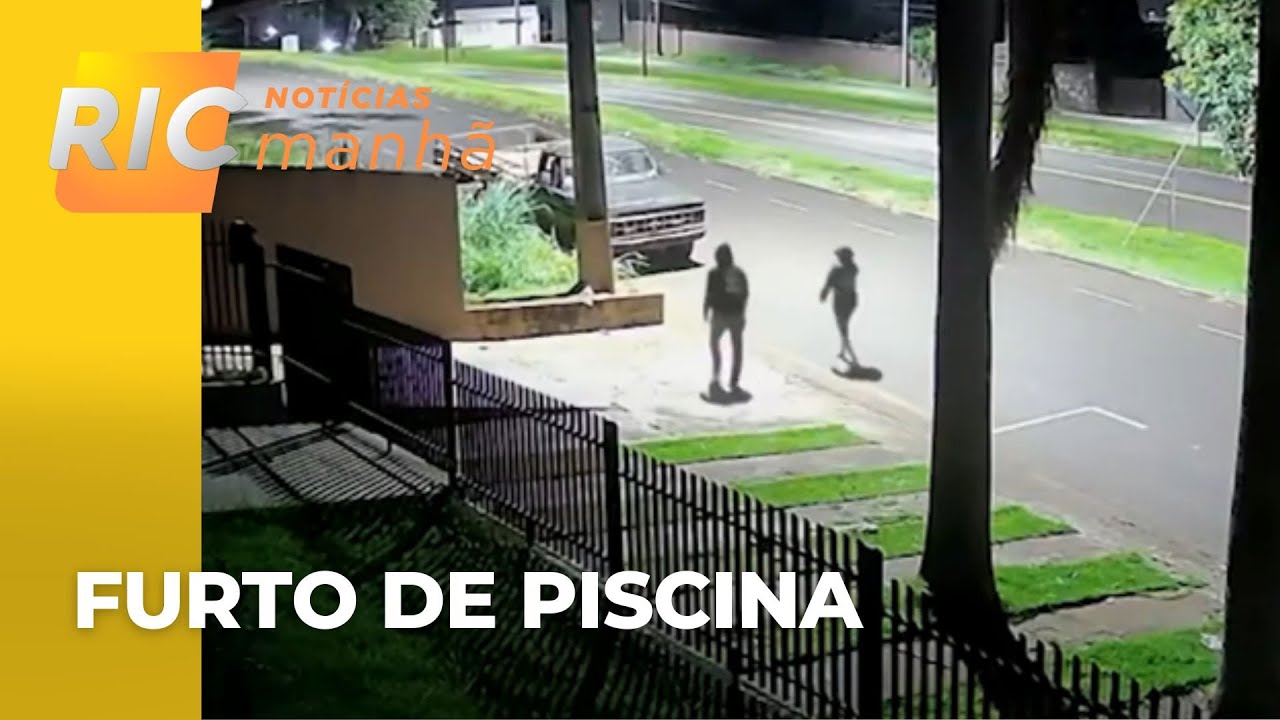 Homens invadem comércio para furtar uma piscina! Ação foi filmada por câmeras de segurança local