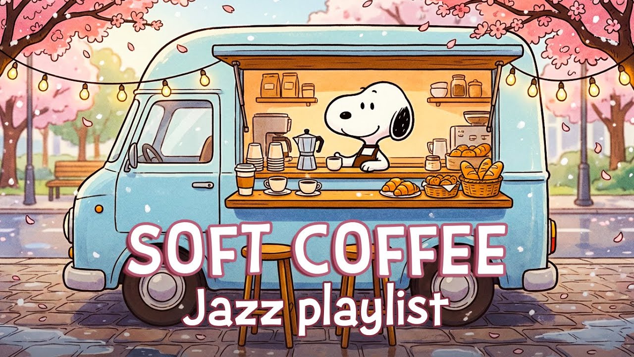 Soft Coffee Jazz Playlist 🎷🍩☕ | Snoopy’s Smooth Tunes for a Cozy Morning