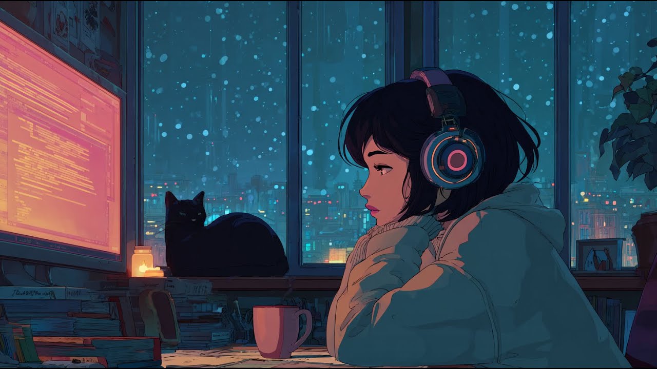 Cozy Winter Coding ❄️ Cute Lofi Beats for Focus, Study & Late Night Chill