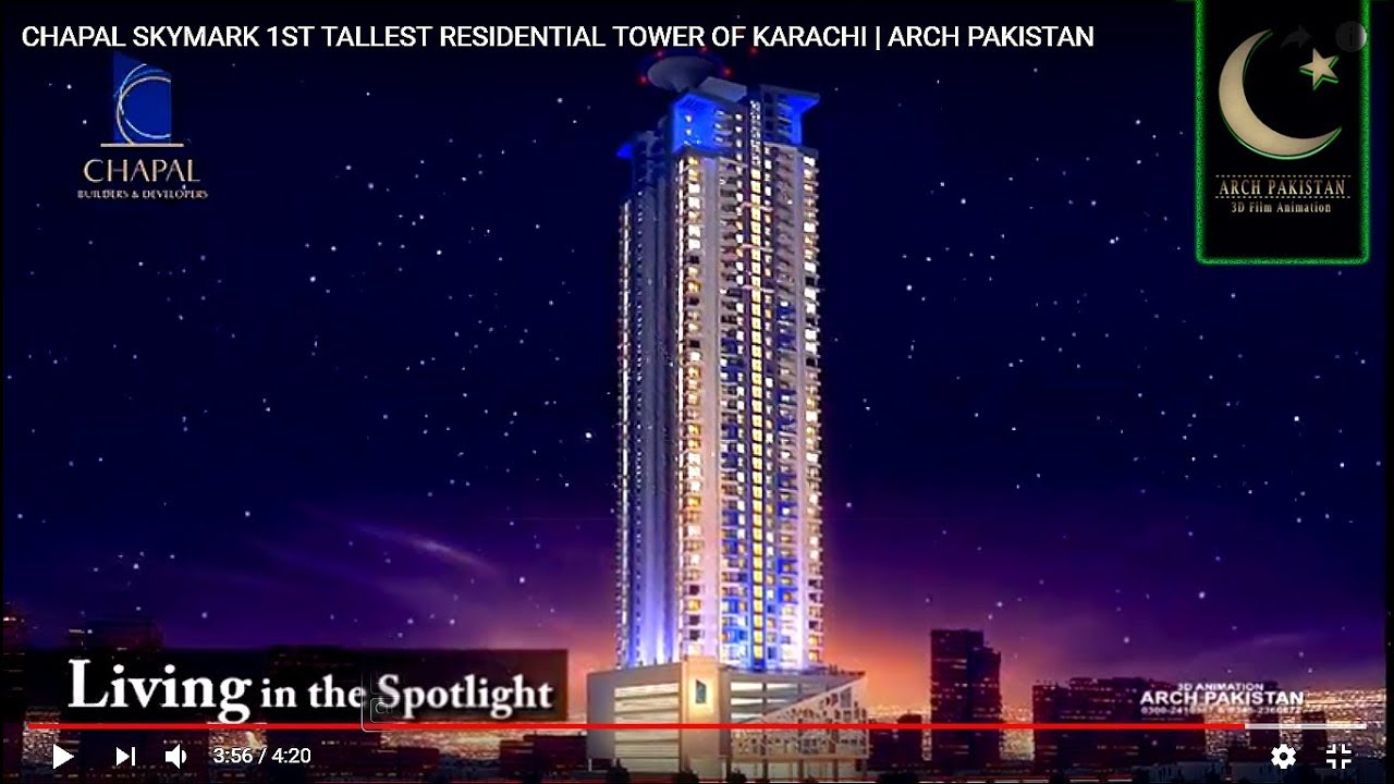 CHAPAL SKYMARK 1ST TALLEST RESIDENTIAL TOWER OF KARACHI  |   ARCH PAKISTAN