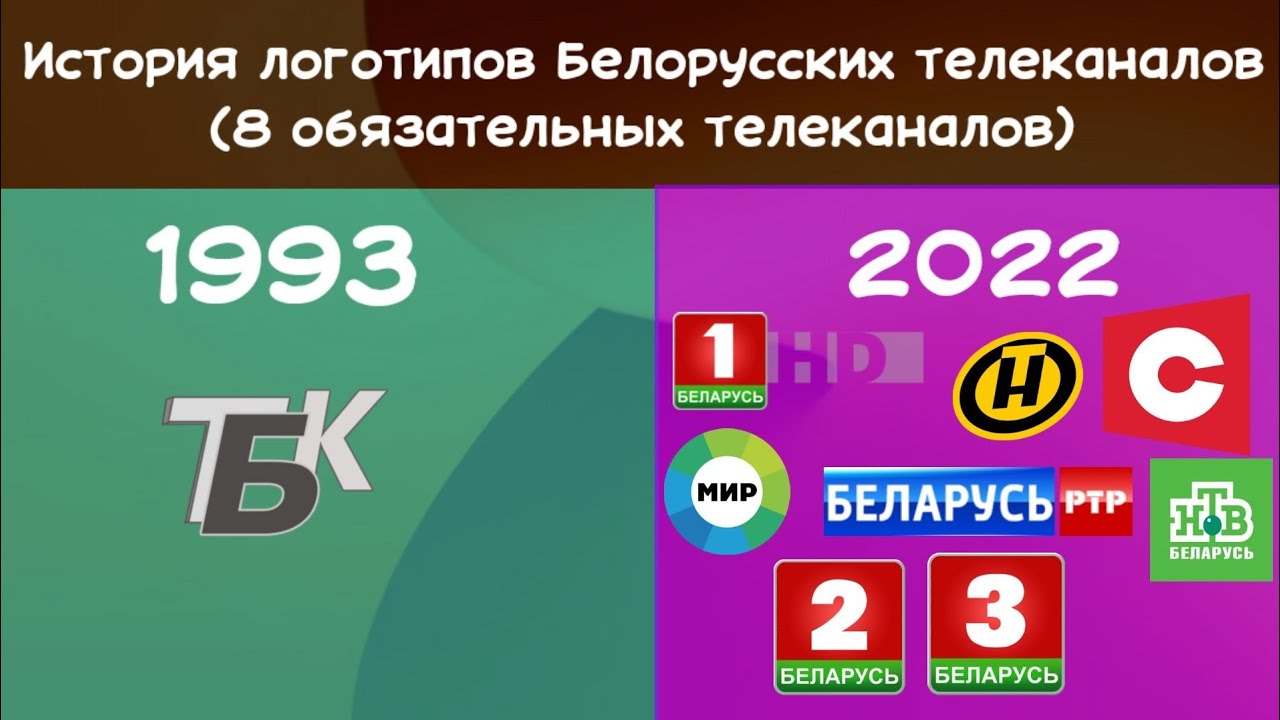 История логотипов белорусских телеканалов (8 обязательных)