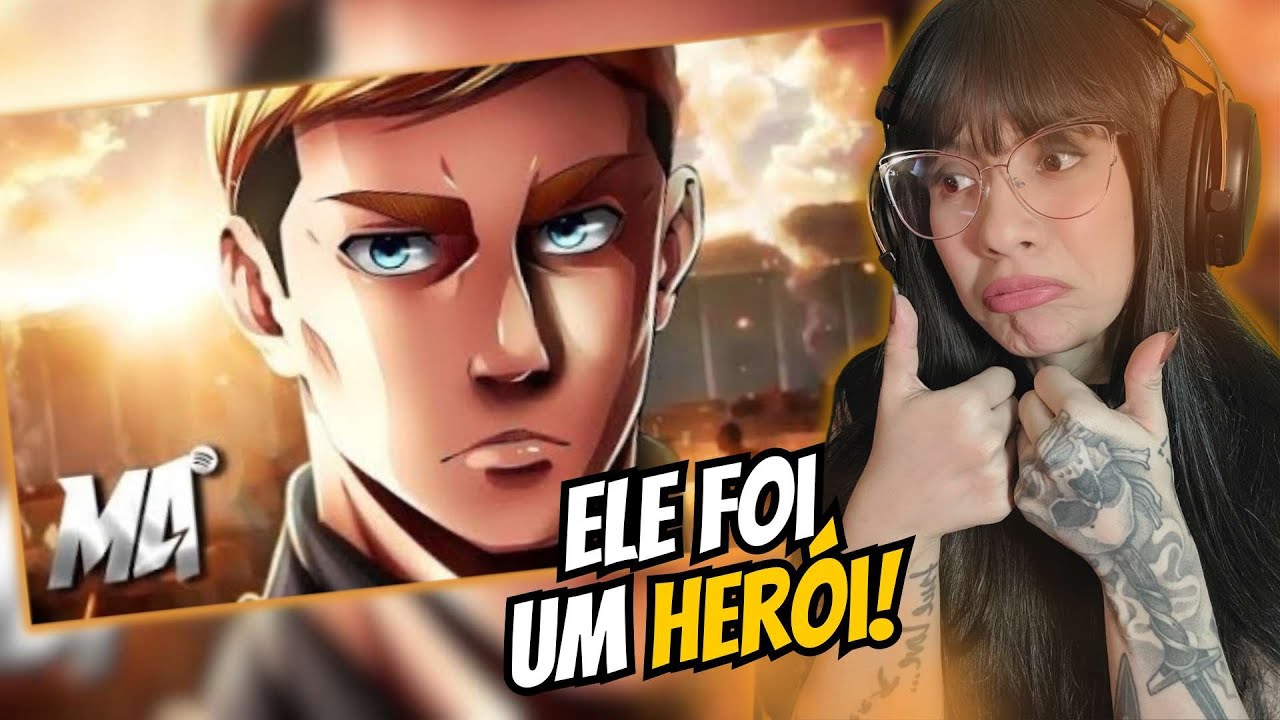 React  ERWIN SMITH - Sasageyo | M4rkim | Ele era o maior de todos!