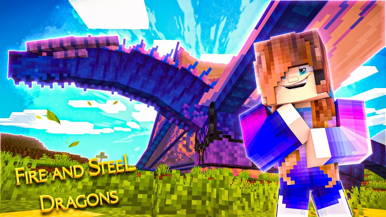 🍃MELHOR ADDON DE DRAG&Otilde;ES (FIRE AND STEEL DRAGONS) PARA MINECRAFT PE BEDROCK 🔥