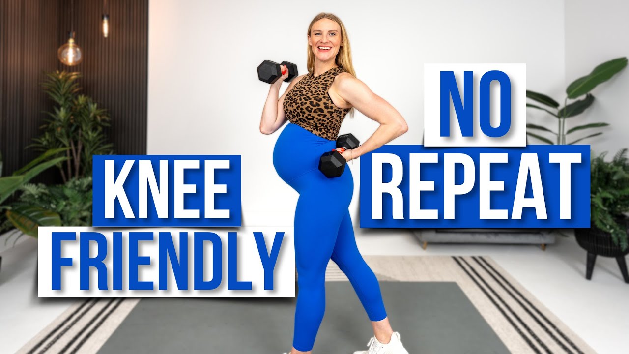 20 minute Knee-Friendly No Repeat Legs, Glutes, & Thighs Strength Training with Dumbbells
