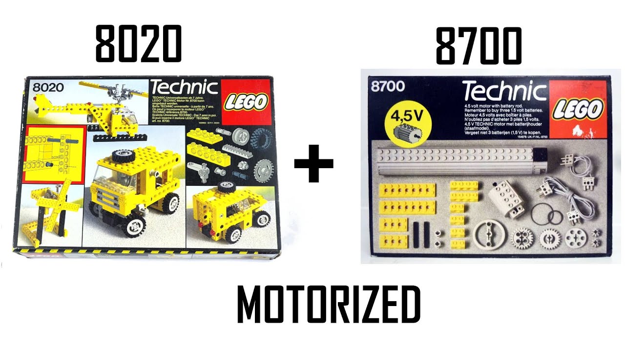 LEGO Technic 8020 + 8700 year released 1984 and 1982! speed build MOTORIZED
