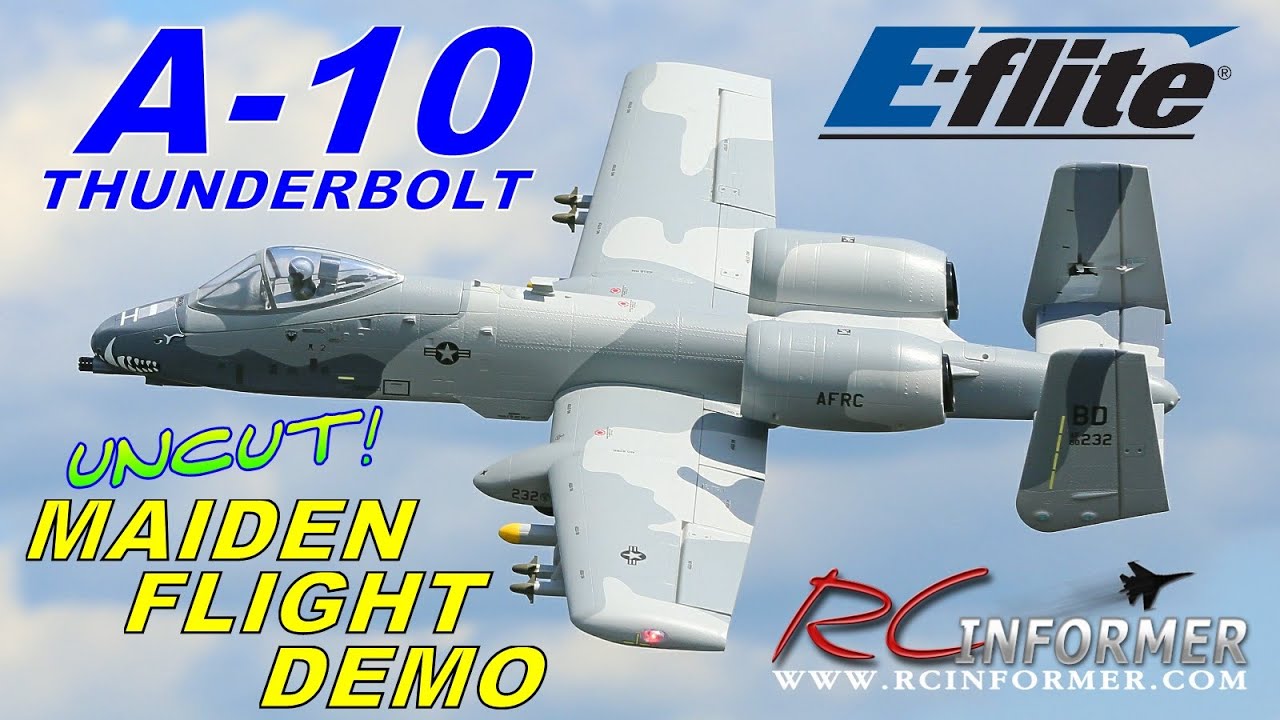 Eflite A-10 THUNDERBOLT II Twin 64mm EDF Jet Maiden Flight PART 3 By: RCINFORMER