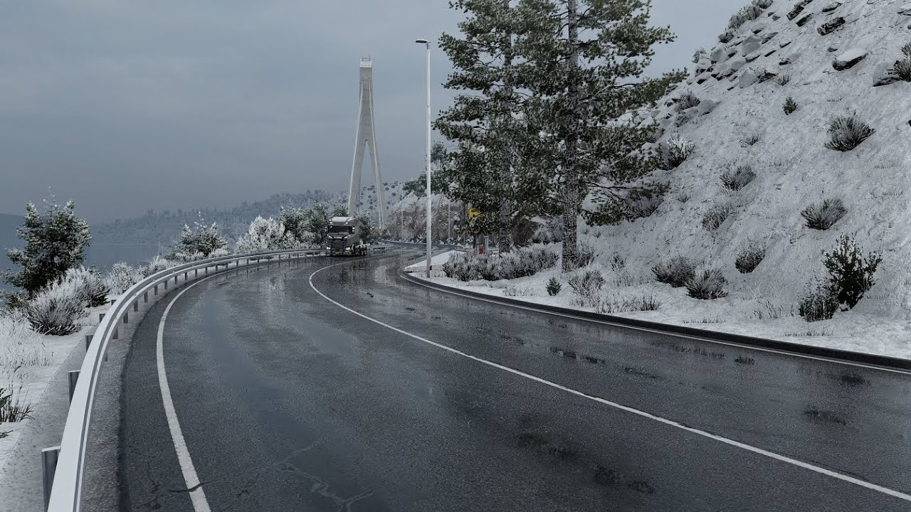 ETS 2/ATS Lighting v2 Preview 5 - Rain/Snow 24 Hours Test 1