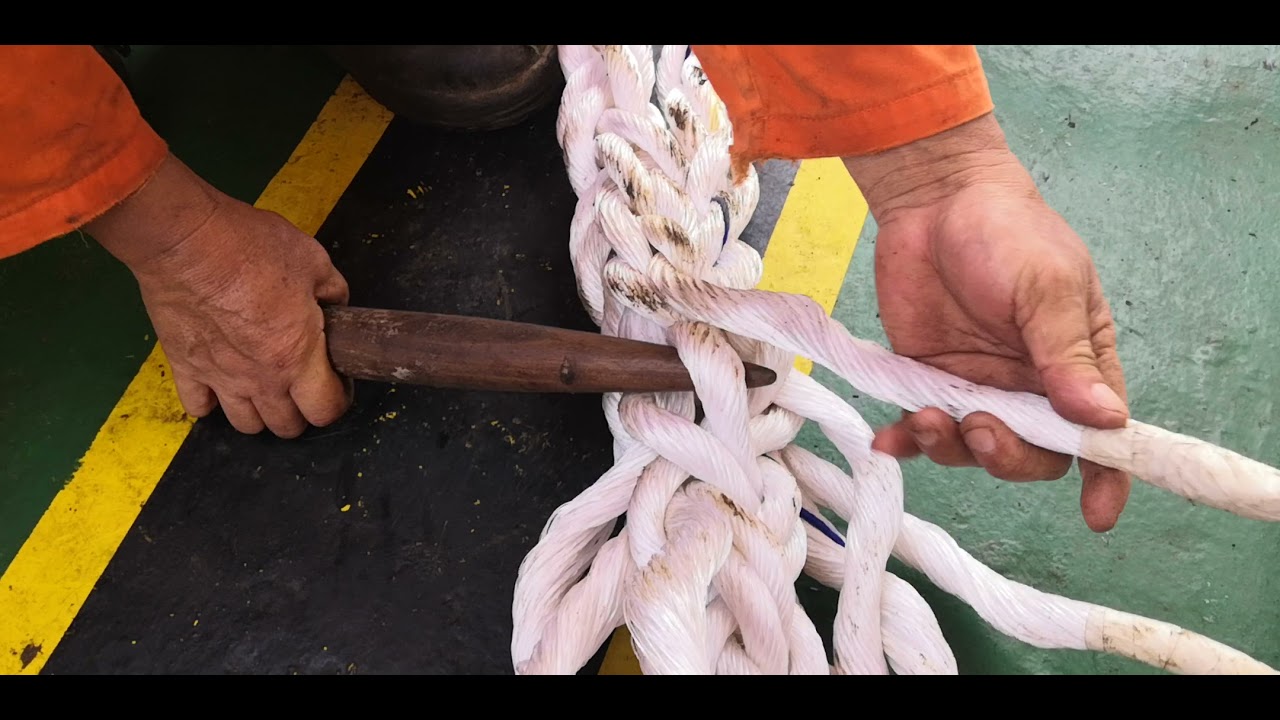 Basic Splicing of 8 Strands Mooring Line 💪💪💪