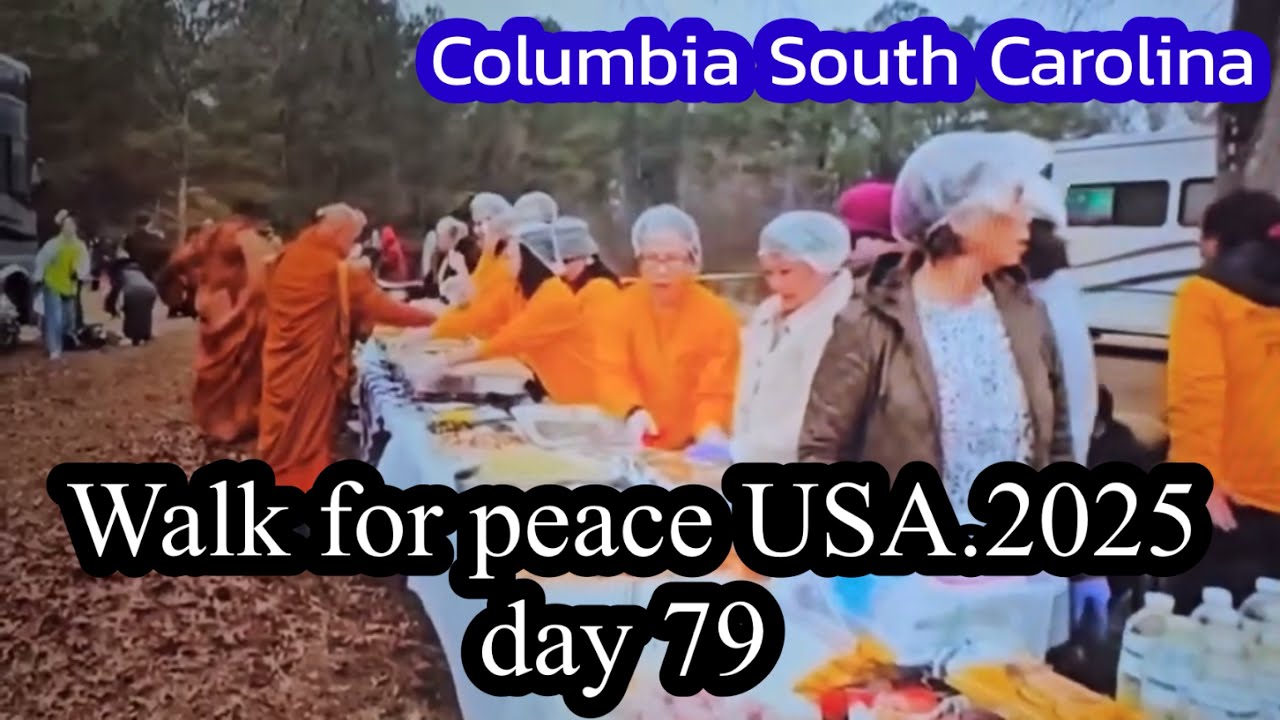 การเดินเพื่อสันสิตภาพ walk for peace วันที่ื79 ถึงเมือง โคลัมเบีย ได้รับการต้อนรับอย่างอบอุ่น