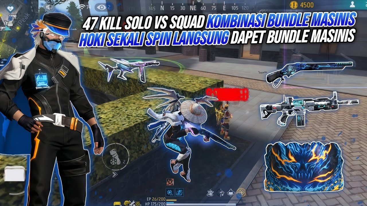 47 KILL SOLO VS SQUAD KOMBINASI BUNDLE MASINIS !!! HOKI SEKALI SPIN LANGSUNG DAPET BUNDLE MASINIS 🔥