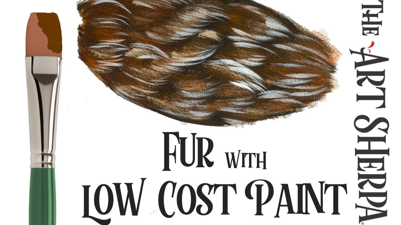 How to paint AMAZING Fur with Student paint and Inexpensive Brushes 🐱🐶🎨 | TheArtSherpa