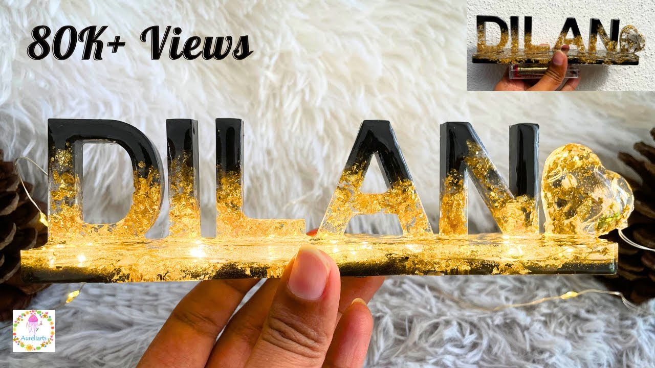 DIY : Resin Name Stand | How to make beautiful Resin Name Plate | Easy Resin crafts for Beginners