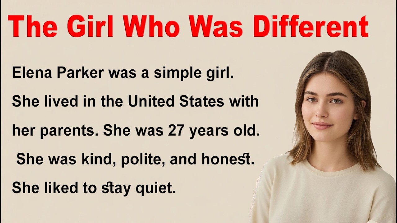 Learn English Through Story Level 3 - Graded Reader - English Story - The Girl Who Stayed Different