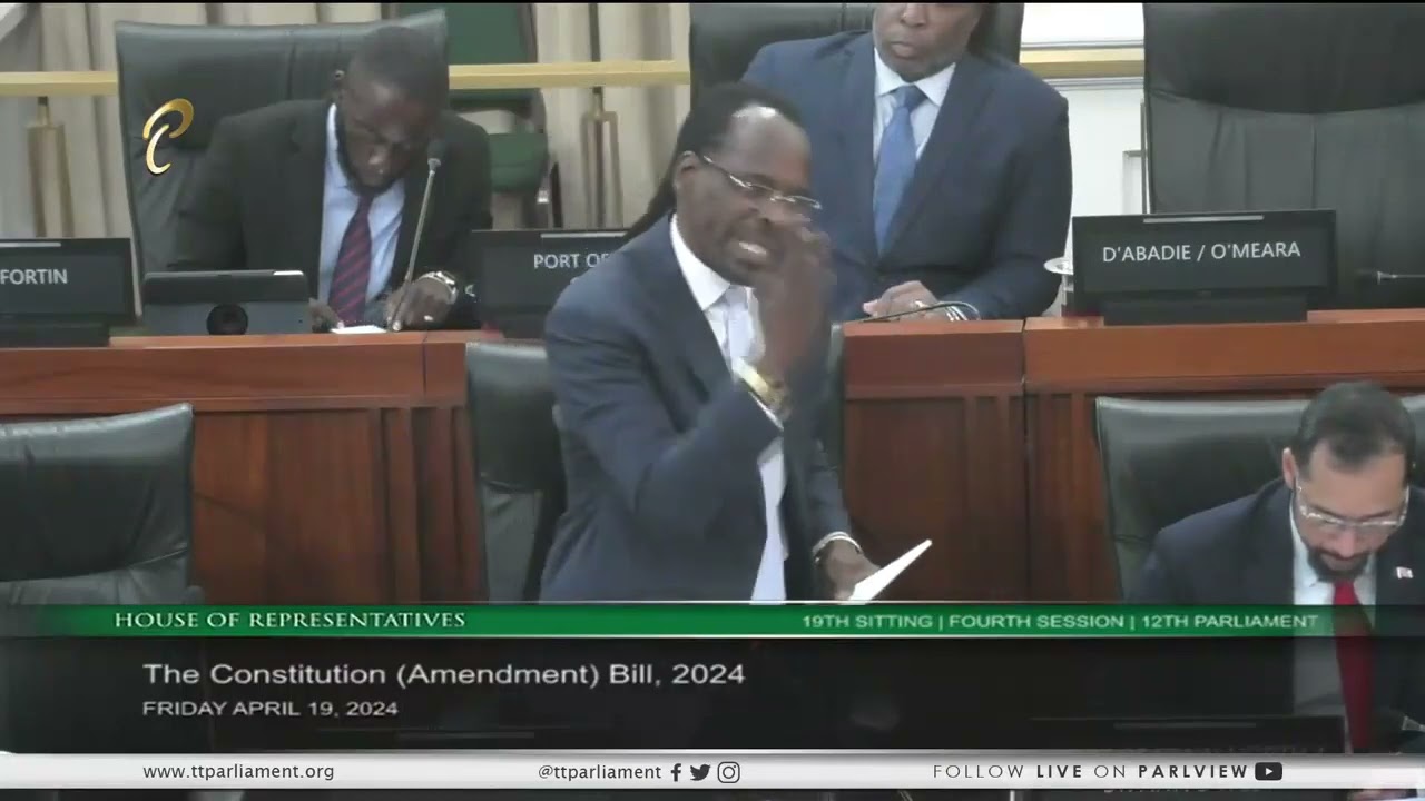 Minister Hinds Contributes on Constitution Amendment Bill April 19, 2024