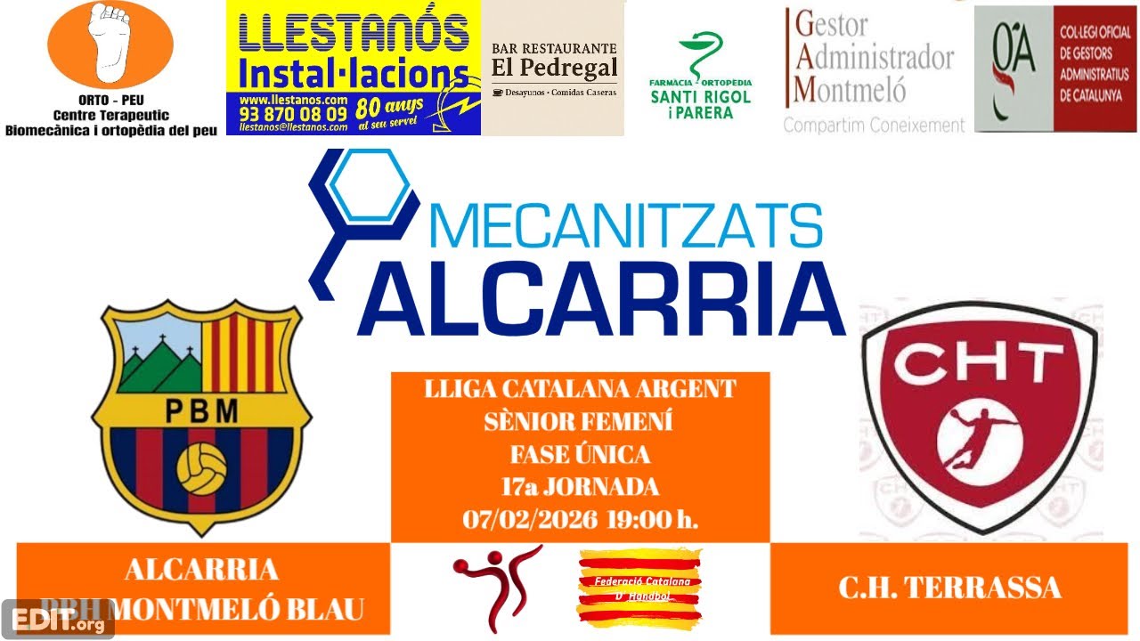 Alcarria PBH Montmeló Blau - Handbol Terrassa, Sènior Femení, Lliga Argent, 07/02/2026