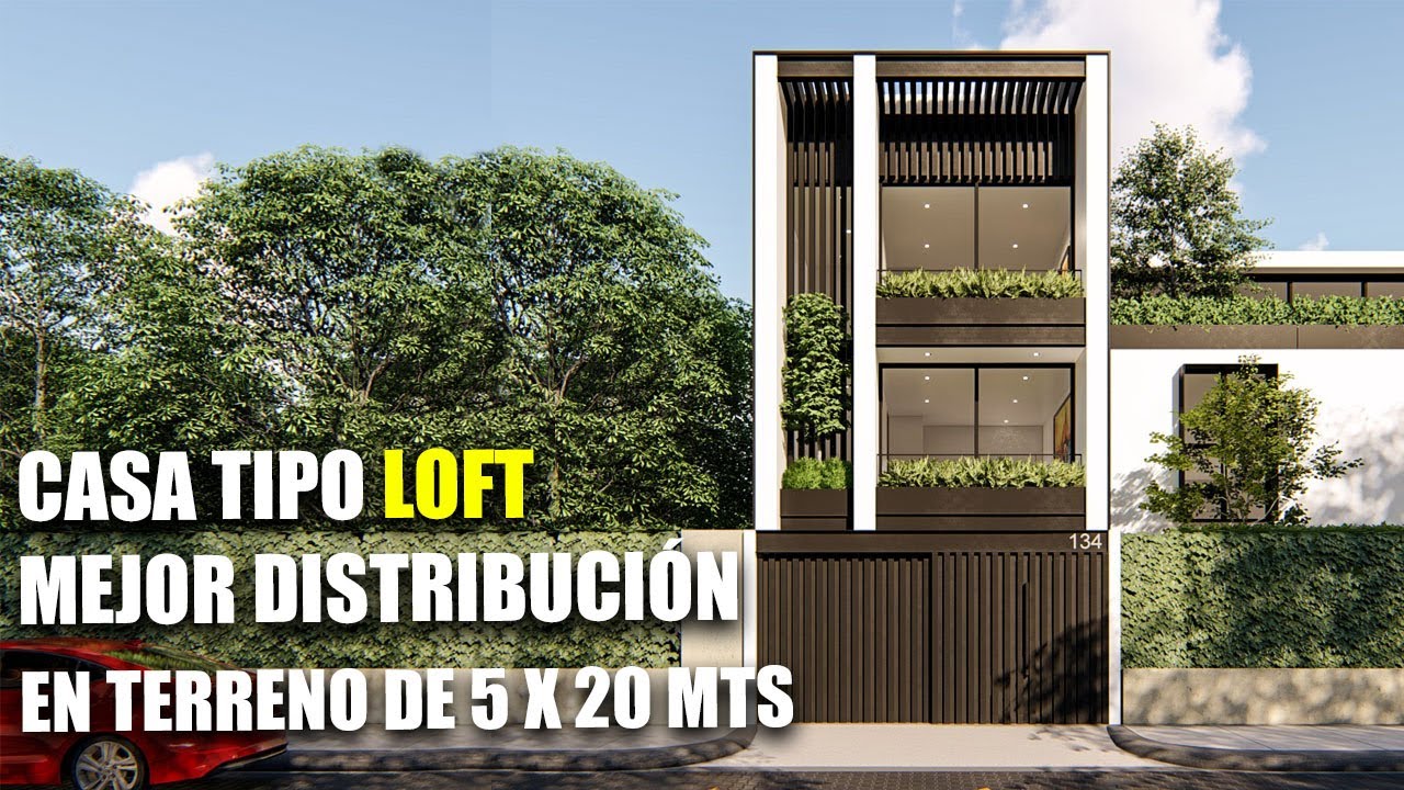 CASA TIPO LOFT. TERRENO DE 5 X 20 M. CARBONELL ARQUITECTOS