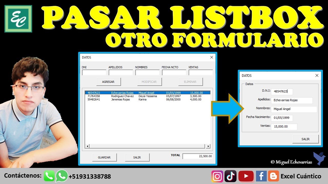 📌Como Pasar Datos de un Listbox a Otro Formulario🛑