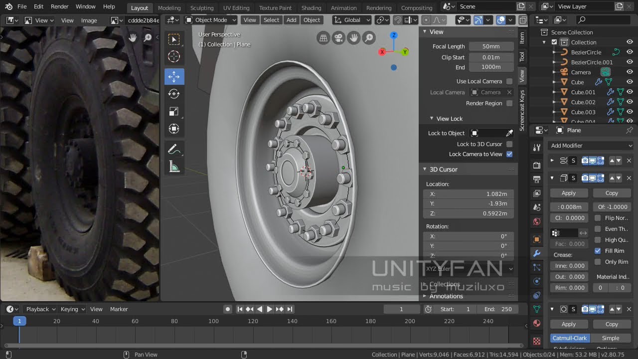 #113 modeling truck in blender - ep 02 - wheel modeling - 4x timelapse