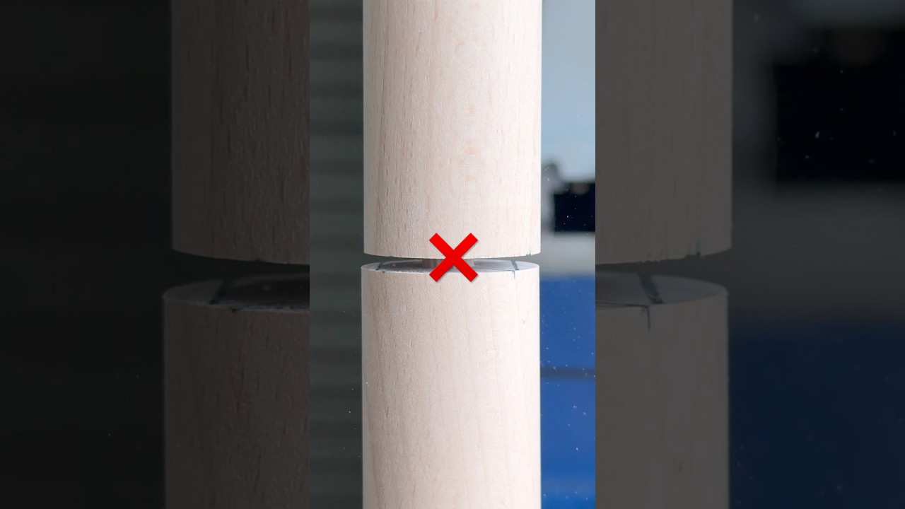 How to Perfectly Join Round Wooden Rods with Dowels. #shorts