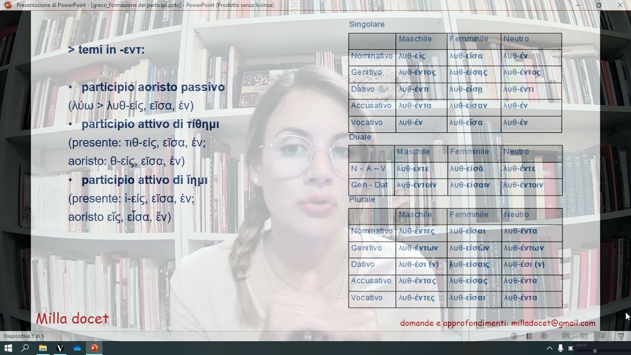greco Participi Formazione e Flessione